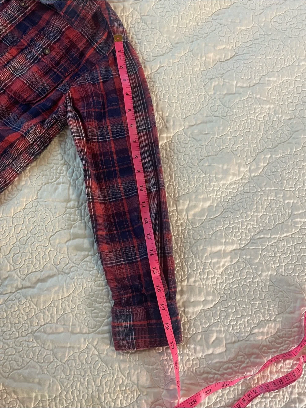 Carter's Red and Blue Plaid Button-Down Flannel Shirt